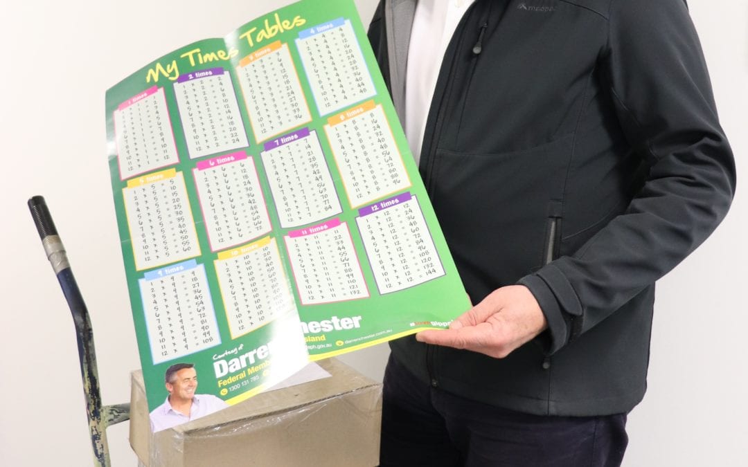FREE TIMES TABLES POSTERS NOW AVAILABLE TO GIPPSLAND STUDENTS