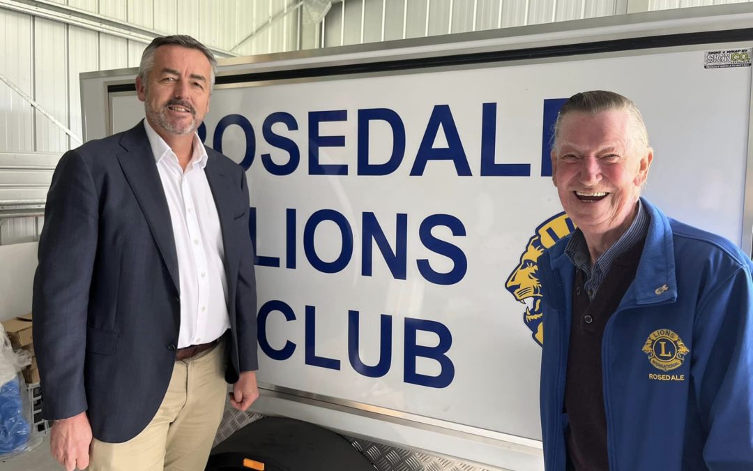 NEW TRAILER FOR ROSEDALE LIONS CLUB